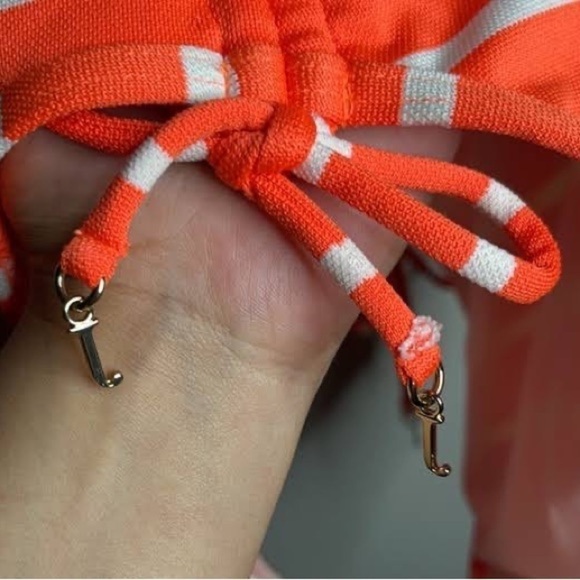 ⭐️Juicy Couture, (FIRM PRICE)Awesome Orange & White,Bathing Suit,EUC, Size Small - Picture 3 of 16